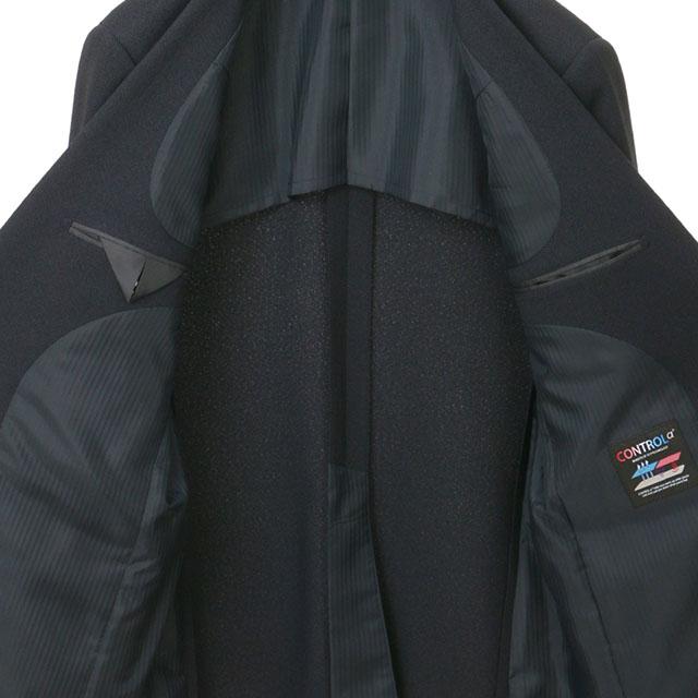 【洋服の青山】温度調節 ツーパンツ スーツ メンズ スリム 春夏秋冬 ネイビー 紺 無地 背抜き ワンタック 洗える すぐ乾く 動きやすい ストレッチ 消臭 2パンツの画像
