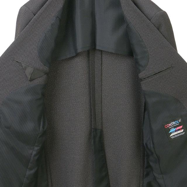 【洋服の青山】温度調節 ツーパンツ スーツ メンズ スリム 春夏秋冬 グレー 灰色 無地 背抜き ワンタック 洗える すぐ乾く 動きやすい ストレッチ 消臭 2パンツの画像
