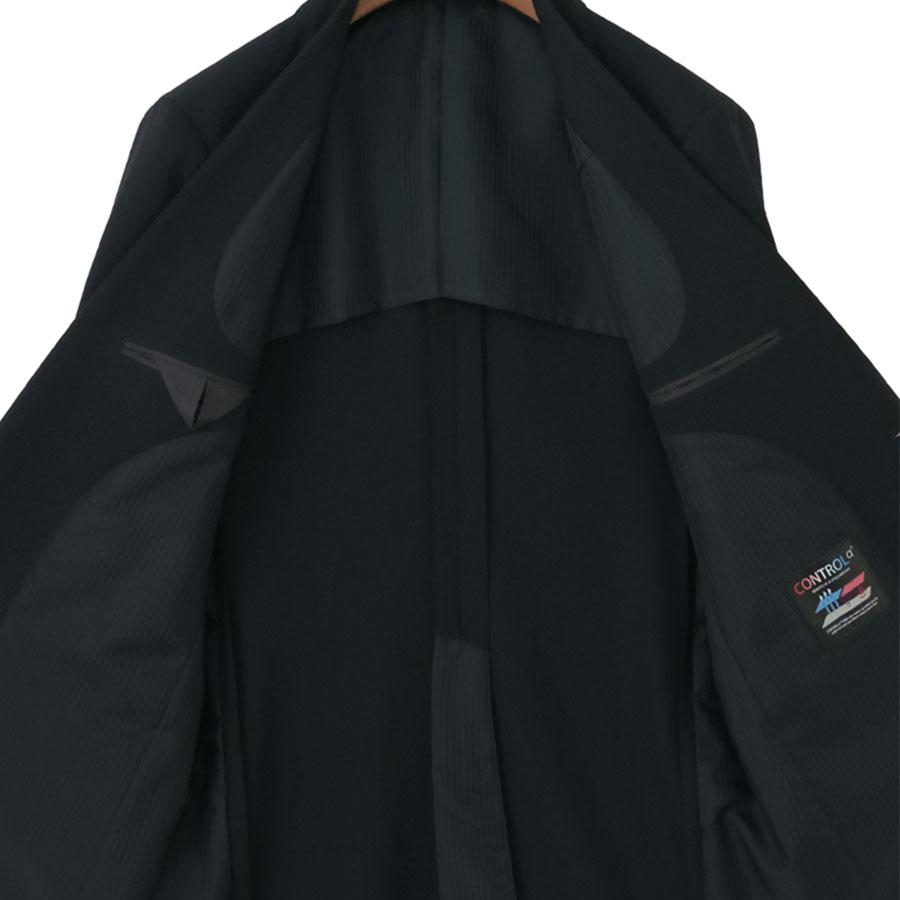 【洋服の青山】ツーパンツ CONTROLα 温度調節 スーツ メンズ スリム 春夏秋冬 ネイビー 紺 2パンツ 大きいサイズ ワンタック 洗える ストレッチ 動きやすいの画像