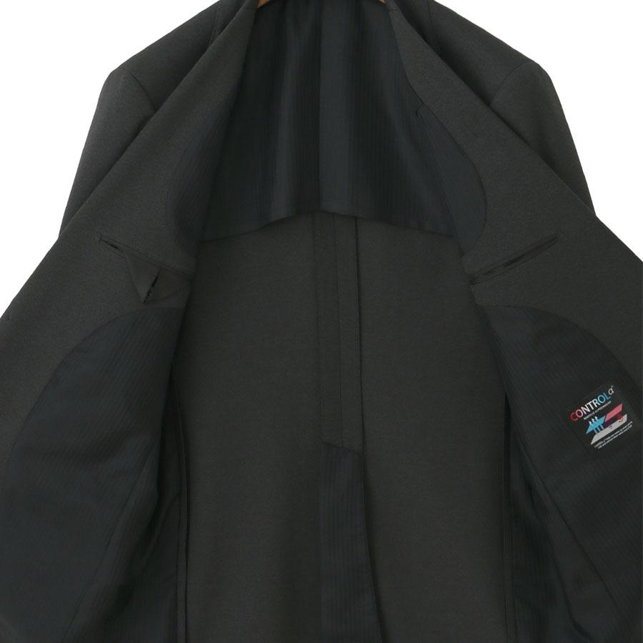 【洋服の青山】ツーパンツ CONTROLα 温度調節 スーツ メンズ スリム 春夏秋冬 グレー 灰色 2パンツ 大きいサイズ ワンタック 洗える ストレッチ 動きやすいの画像
