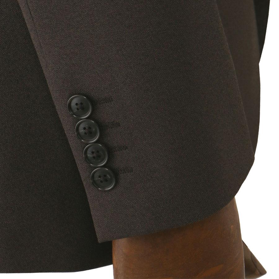 【洋服の青山】ツーパンツ CONTROLα 温度調節 スーツ メンズ スリム 春夏秋冬 ブラウン 茶色 2パンツ 大きいサイズ ワンタック 洗える ストレッチ 動きやすいの画像