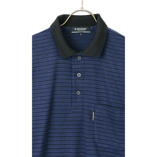 AOYAMA 【洋服の青山】日本製 ポロシャツ 秋冬用 メンズ 長袖 ネイビー