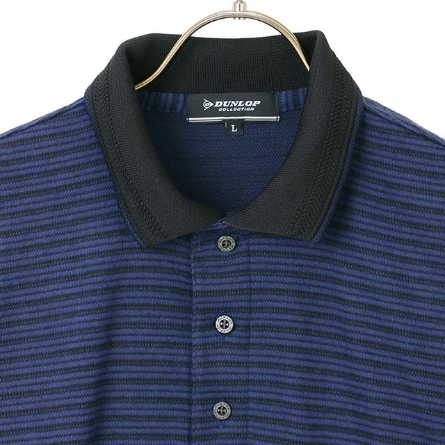 AOYAMA 【洋服の青山】日本製 ポロシャツ 秋冬用 メンズ 長袖 ネイビー