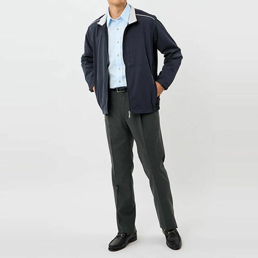 AOYAMA 【洋服の青山】通気対策 サッカーメッシュ切替ブルゾン メンズ