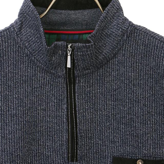 AOYAMA 【洋服の青山】DUNLOP ダンロップ 裏起毛ハーフジップ