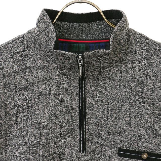 AOYAMA 【洋服の青山】DUNLOP ダンロップ 裏起毛ハーフジップ