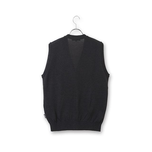 AOYAMA 【洋服の青山】日本製 ベスト 前開き メンズ 秋冬 ネイビー 紺