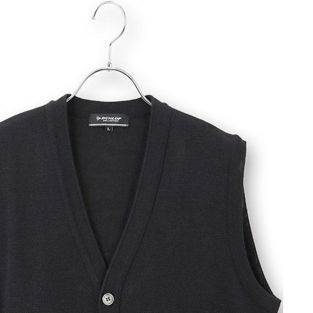 AOYAMA 【洋服の青山】日本製 ベスト 前開き メンズ 秋冬 ネイビー 紺