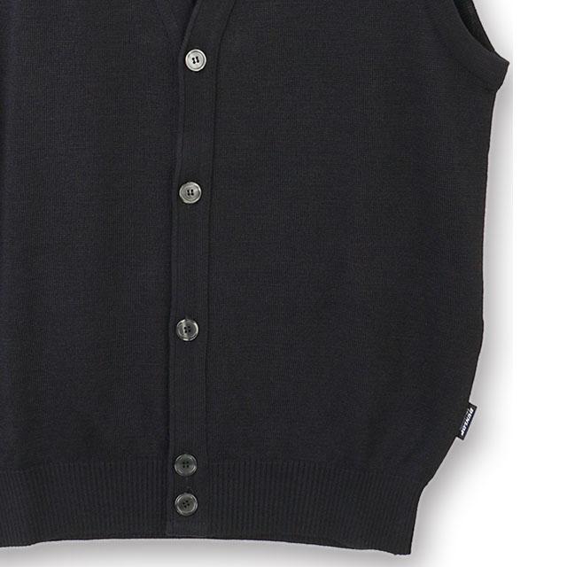 AOYAMA 【洋服の青山】日本製 ベスト 前開き メンズ 秋冬 ネイビー 紺