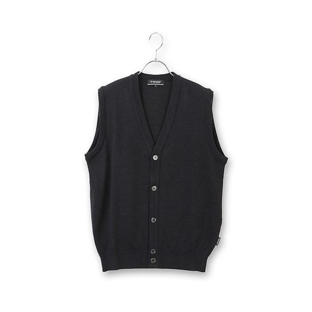 AOYAMA 【洋服の青山】日本製 ベスト 前開き メンズ 秋冬 ネイビー 紺