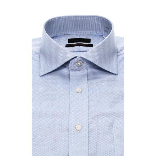 オールシーズン用 ブルー系 ワイドカラースタイリッシュワイシャツ プレミアム Hilton Drd066 洋服の青山plus 通販 Yahoo ショッピング