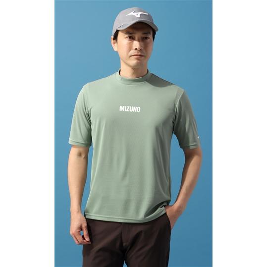 HERG 1 グリーン ゴルフシャツ 4サイズ AOYAMA 【洋服の青山】ゴルフウェア モックネックシャツ メンズ