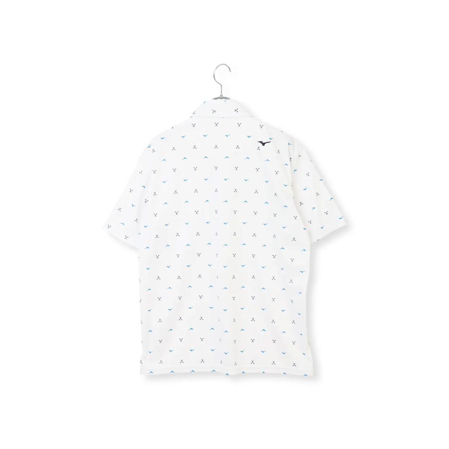 【極美品】5525ゴルフ ゴーゴーニーゴーゴルフ ポロシャツ 白×青 極美品】5525ゴルフ ゴーゴーニーゴーゴルフ ポロシャツ 白×青