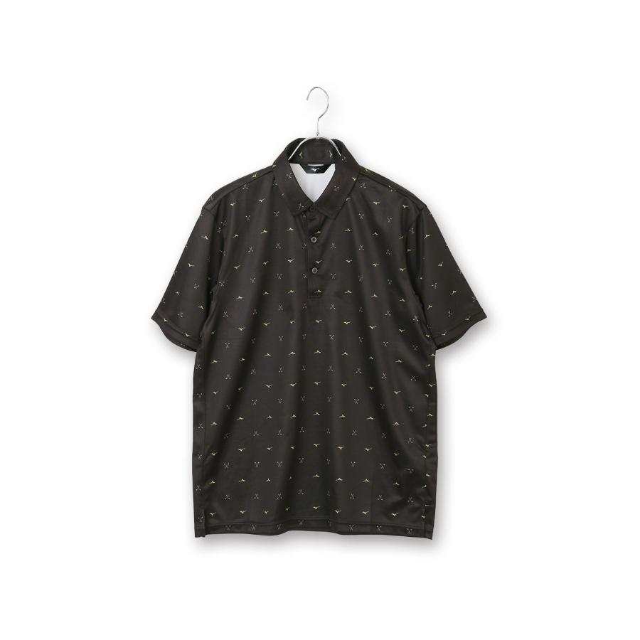 AOYAMA 【洋服の青山】春夏用 ブラック系 クラブ柄 ポロシャツ ゴルフ