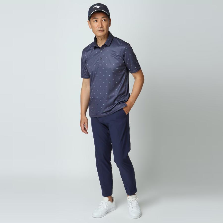 AOYAMA 【洋服の青山】ゴルフウェア 春夏用 ネイビー系 クラブ柄