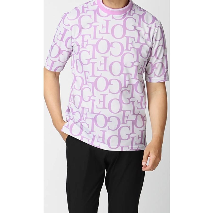 AOYAMA 【洋服の青山】 Tシャツ メンズ 半袖 ピンク 総柄 ロゴ