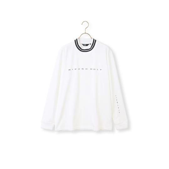 AOYAMA 【洋服の青山】モックネック シャツ メンズ 秋冬用 ホワイト系