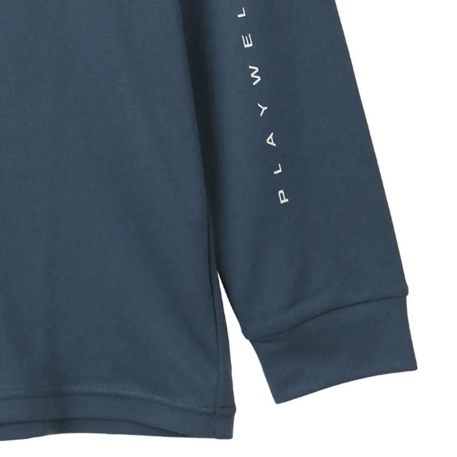 AOYAMA 【洋服の青山】モックネック シャツ メンズ 秋冬用 ネイビー系