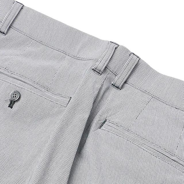 【洋服の青山】裾上げ済み ミズノ とにかく 涼しい パンツ メンズ スリム 春夏用 ブルーグレー テーパードパンツ ワンタック 洗える 動きやすい ひんやり 冷たい