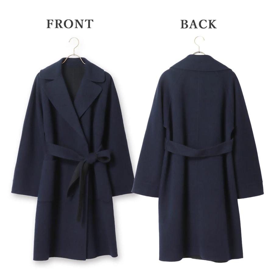 AOYAMA 【洋服の青山】軽くて暖かい ガウン風リバーコート チェスター