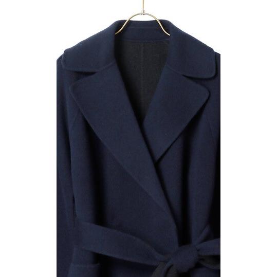 AOYAMA 【洋服の青山】軽くて暖かい ガウン風リバーコート チェスター