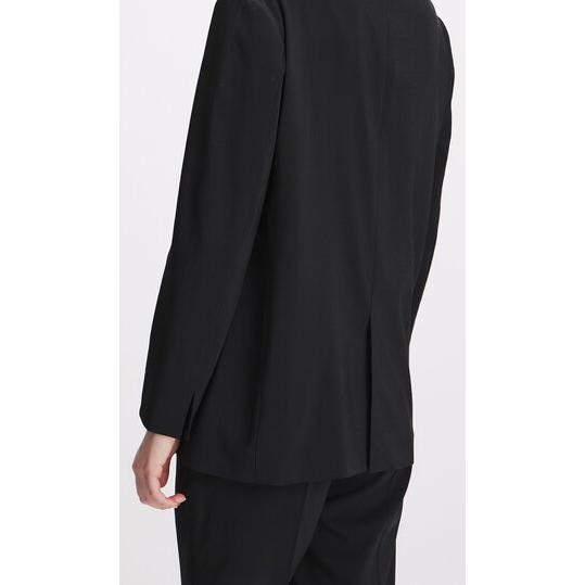 【洋服の青山】盛夏 ブラック系 4ボタンダブルジャケット【涼】【超軽量】【セットアップ着用可】【WEB限定】 ダブルジャケット 4ボタン 裏地なしの画像