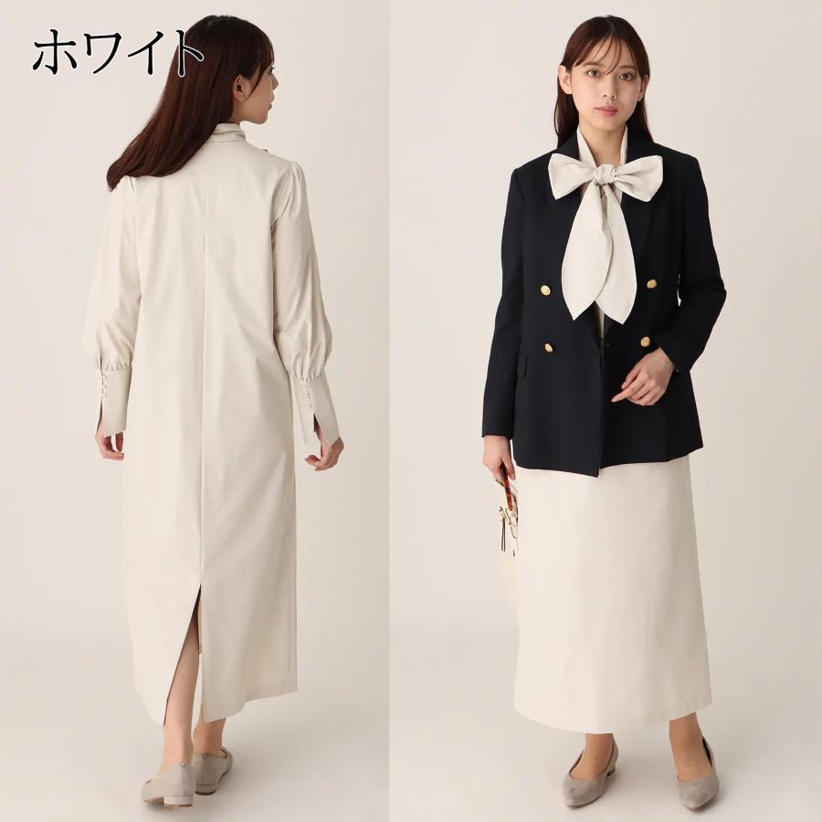 AOYAMA 【洋服の青山】リボンワンピース レディース 長袖 フロント