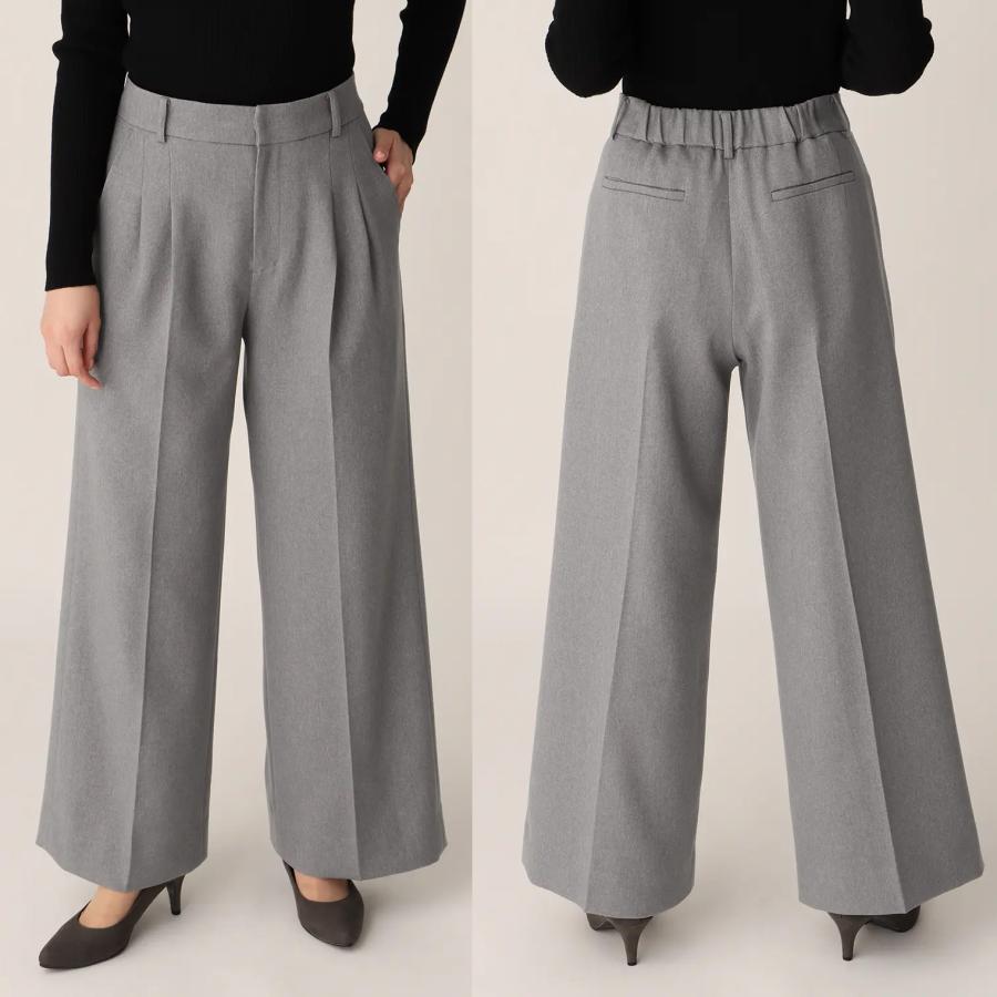 AOYAMA 【洋服の青山】《最短当日発送》レディース パンツ グレー 無地