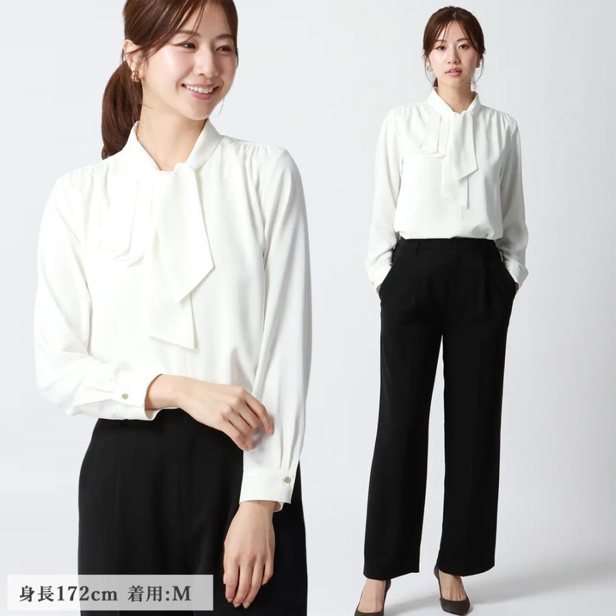 AOYAMA 【洋服の青山】春夏 秋冬 ホワイト アシンメトリーフリル