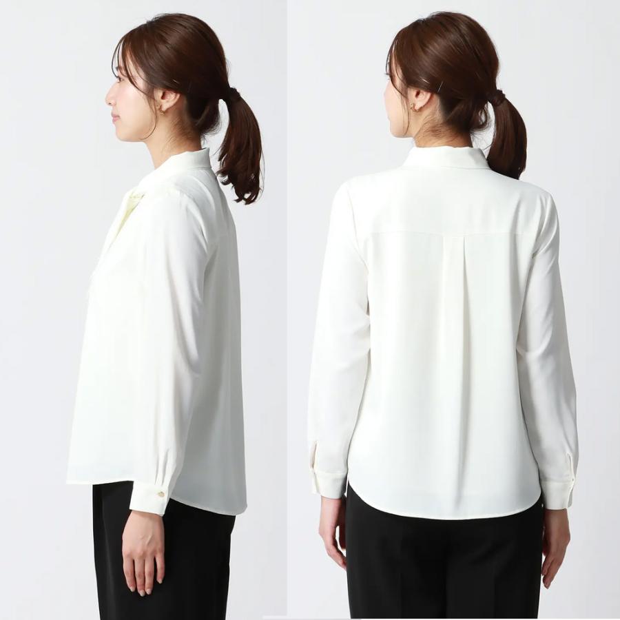AOYAMA 【洋服の青山】春夏 秋冬 ホワイト アシンメトリーフリル