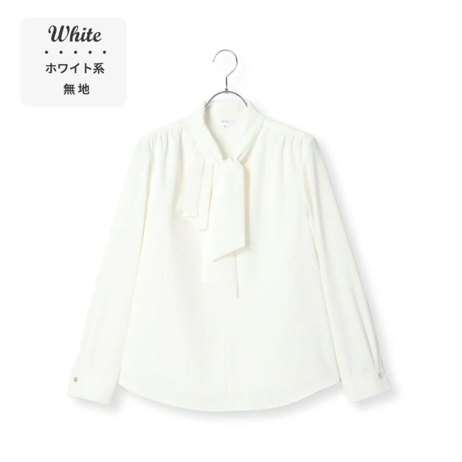AOYAMA 【洋服の青山】春夏 秋冬 ホワイト アシンメトリーフリル