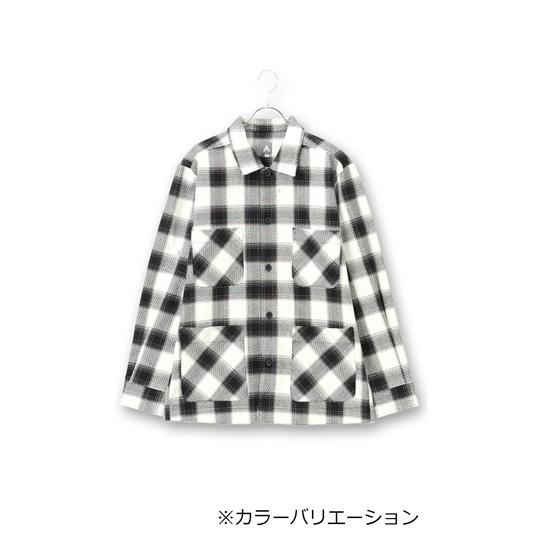 AOYAMA 【洋服の青山】厚地オーバーシャツ カジュアルシャツ 長袖