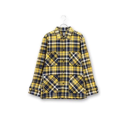 AOYAMA 【洋服の青山】厚地オーバーシャツ カジュアルシャツ 長袖