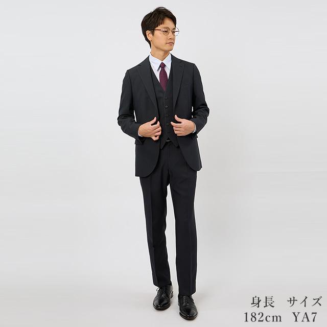 AOYAMA 洋服の青山 《最短当日発送》裾上げ済 3ピース スーツ メンズ