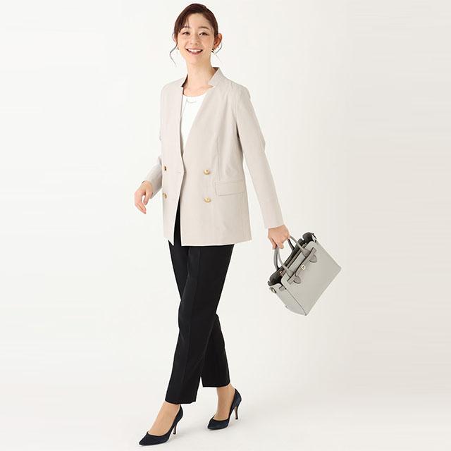 AOYAMA 【洋服の青山】 SJK キザミ襟ダブルジャケット