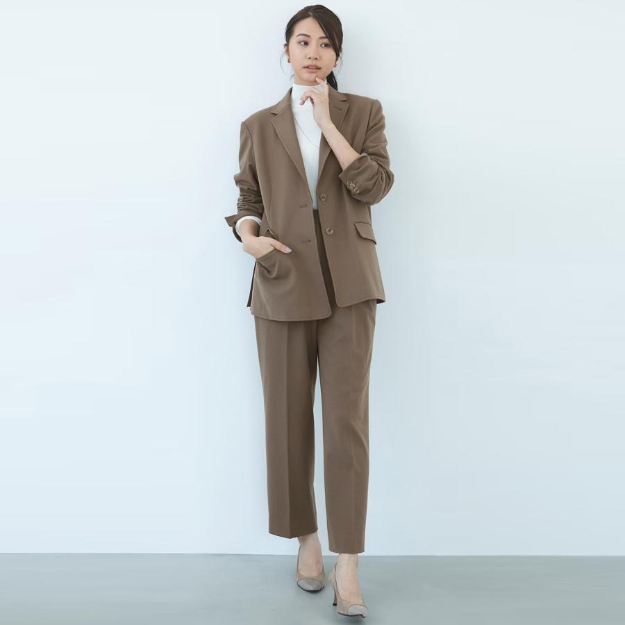 【洋服の青山／Anchor Woman】スーツセットアップ／ブラウンパンツスーツ AOYAMA 【洋服の青山】セットアップ可 裾上げ済み ストレートパンツ