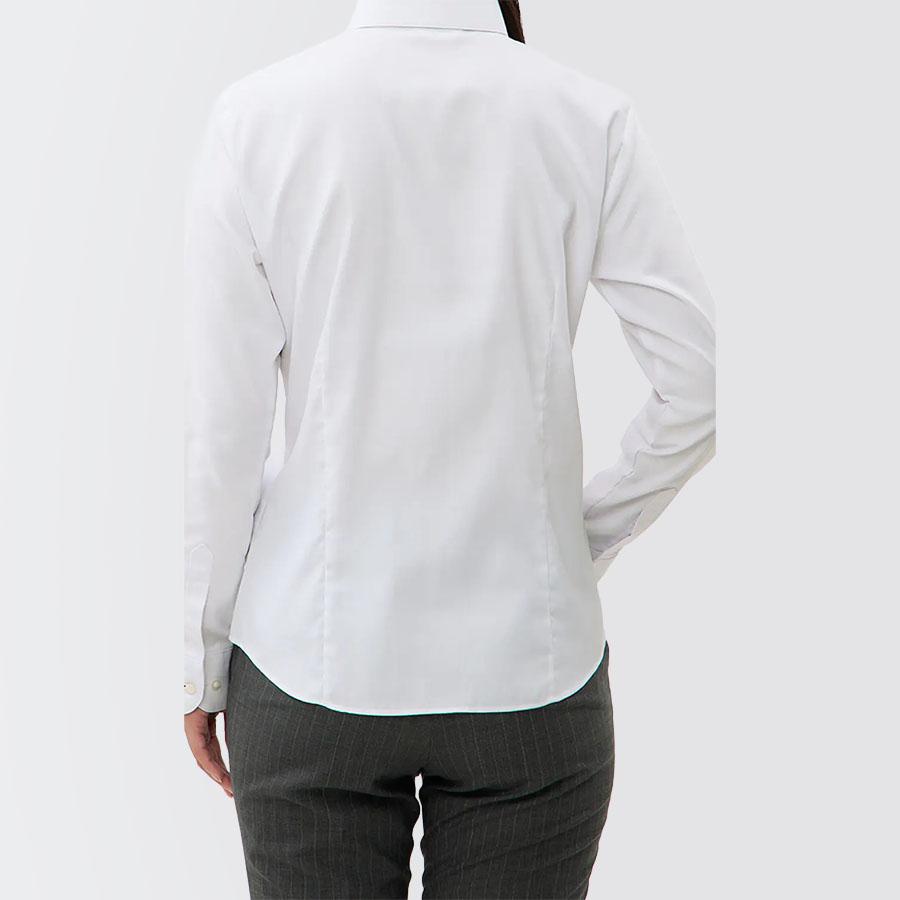 AOYAMA 【洋服の青山】透けにくい シャツ レディース 長袖 ホワイト 白