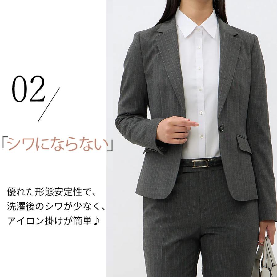 AOYAMA 【洋服の青山】透けにくい シャツ レディース 長袖 ホワイト 白