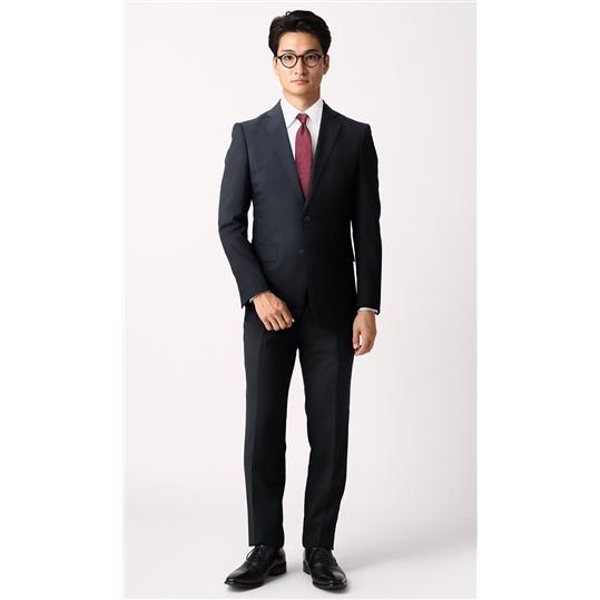 洋服の青山】メンズ スーツ ビジネススーツ 春夏用 ネイビー 