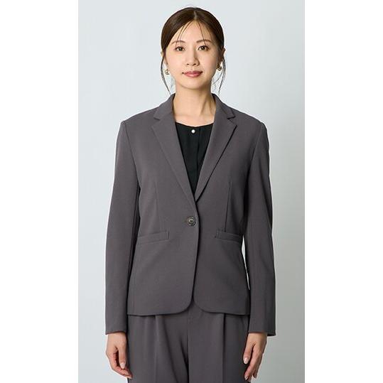 【洋服の青山】《最短当日発送》オールシーズン グレー系 1ボタンテーラードジャケット＋テーパードパンツセット [ジャケット] テーラード 1ボタン_5