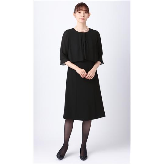 AOYAMA 【洋服の青山】フォーマル ノーカラーシフォンフリル AOYAMA 【洋服の青山】フォーマル ノーカラーシフォンフリル