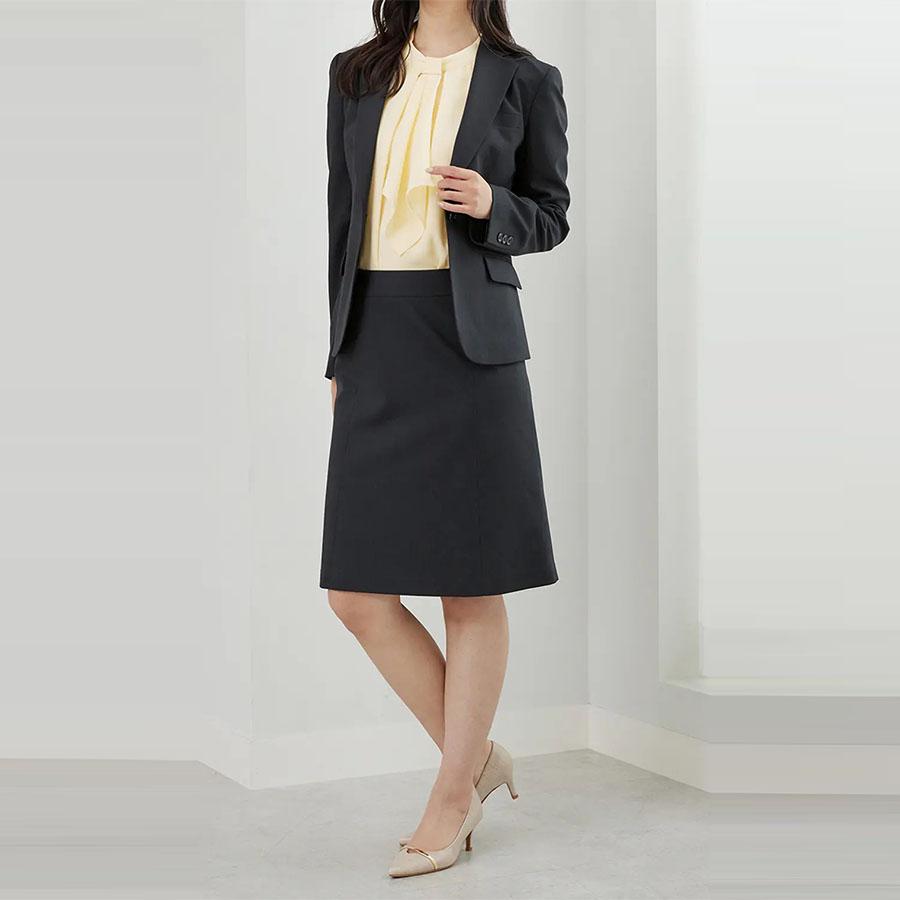 AOYAMA 【洋服の青山】レディース スカート オールシーズン用 ネイビー