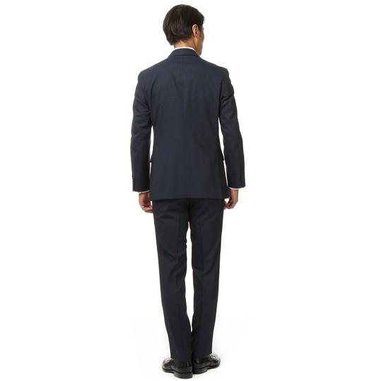 洋服の青山】春夏用 ネイビー系 プレミアムスタイリッシュダブルスーツ 