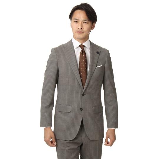 洋服の青山】春夏用 ベージュ系 プレミアムスタイリッシュスーツ【戸賀 