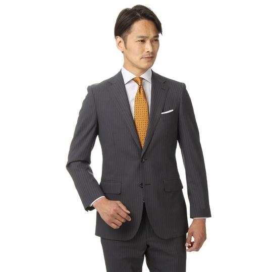 洋服の青山】春夏用 グレー系 プレミアムスタイリッシュスーツ【伊 