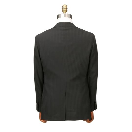 美品✨エルメス サマーウール100% ストライプ スーツ セットアップ 56 ウール100% 紺シャドーストライプスーツ BELLUMORE ベーシック