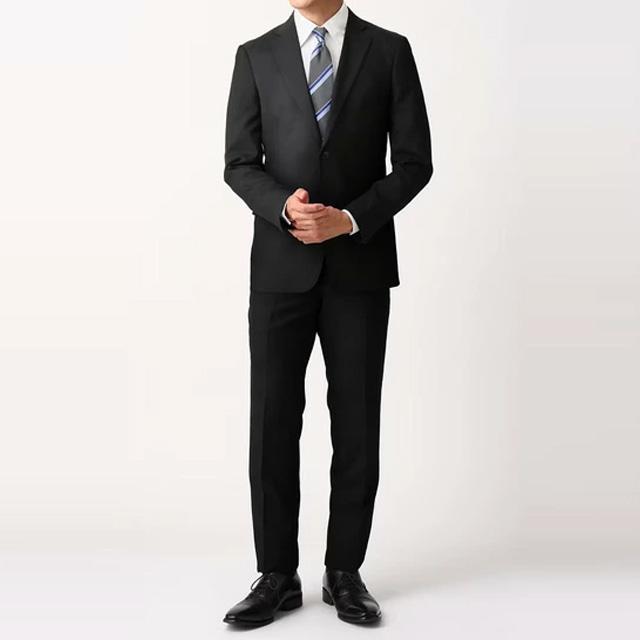 AOYAMA 【洋服の青山】スーツ メンズ スリム オールシーズン ブラック