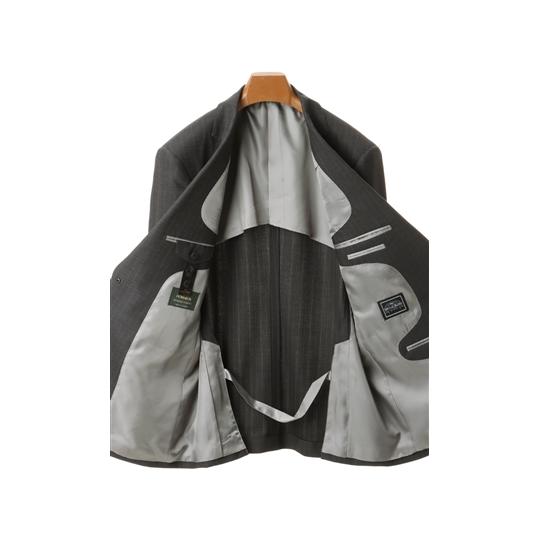 【極美品】Savile Row DORMEUIL テーラードジャケット AB4 AOYAMA 【洋服の青山】オールシーズン グレー系 プレミアム