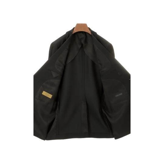 【洋服の青山】メンズ スーツ オールシーズン用 ブラック系 プレミアムスタイリッシュスーツ ツーパンツ 春 夏 秋 冬 男性 紳士服 パンツ2着 メンズスーツの画像