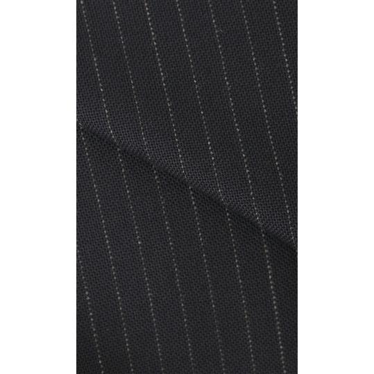 【洋服の青山】ウール100％ メンズ スーツ 春夏 ネイビー 紺 プレミアム スタンダード 標準 男性 紳士服 2ボタン 背抜き ワンタック ストライプ 吸湿の画像